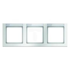 Ramka 3-krotna pozioma z polem opisowym mechanizmu  śnieżnobiały, aksamit  Q.2     10236099