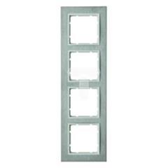 Ramka 4-krotna pozioma Berker B.7 stal szlachetna/biały   10243609
