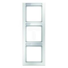 Ramka 3-krotna pionowa z polem opisowym mechanizmu  śnieżnobiały, aksamit  Q.1     10536099