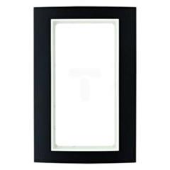 Ramka z dużym wycięciem Berker B.3 alu, czarny/biały   13093025