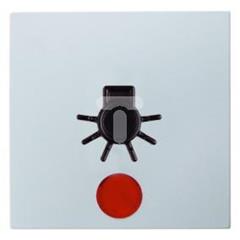 Klawisz z czerwoną soczewką i wyczuwalnym symbolem do światło śnieżnobiały  S.1/B.1/B.3/B.7 Glas 16511949