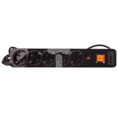 Przedłużacz przeciwprzepięciowy 5-gniazd Schuko ACAR X5 Schuko 5m czarny