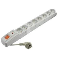 Przedłużacz przeciwprzepięciowy 8-gniazd z/u ACAR S8 5m szary