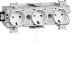 Gniazdo Schuko 3-kr wtycz.zacisk mont.front.bia GS30019010