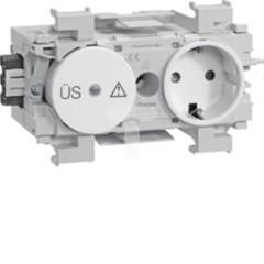 Gniazdo Schuko p.przep wtyk zac.mont.front bia GS12019010