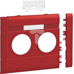 Maskownica z polem opisowym 2-krotna ABS bezhalogenowe (HFR) czerwona 120MM GB120213020