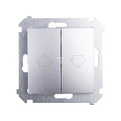 Simon 54 Przycisk żaluzjowy z blokadą elektryczną srebrny mat DZP1W.01/43 WMDL-040xx1-043