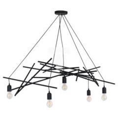 Oprawa wisząca GLENN 5xE27 60W czarna 9222504
