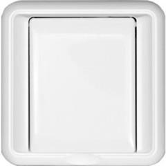 COSMO Gniazdo bryzgoszczelne z/u SCHUKO klapka biała 330441