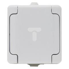 BRYZA Gniazdo hermetyczne pojedyncze z/u Schuko IP54 z klapką białe 180441