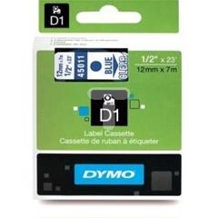 Taśma do drukarek D1 12mm x 7m niebieski/przezroczysty S0720510