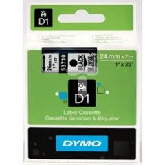 Taśma do drukarek D1 24mm x 7m czarny/przezroczysty S0720920