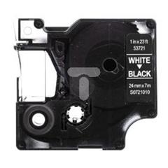 Taśma do drukarek D1 24mm x 7m biały/czarny S0721010