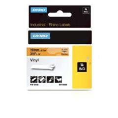 Taśma winylowa do drukarek 19mm x 5,5m czarna na pomarańczowym S0718500 18436