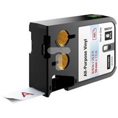 Taśma winylowa trwała do drukarek XTL 19mm x 7m czerwona na przezroczystym 1868747