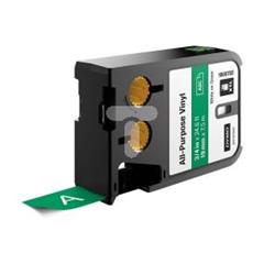 Taśma winylowa trwała do drukarek XTL 19mm x 7m biały na zielonym 1868782