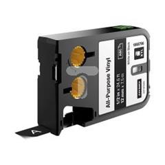 Taśma winylowa trwała do drukarek XTL 12mm x 7m biały na czarnym 1868796