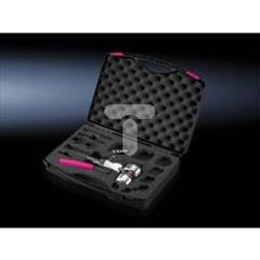 Ręczny dziurkownik hydrauliczny śruba hydrauliczna fi 19mm fi 9,5/19mm wiertło wstępne HSS fi 11mm zestaw tulejek dystans walizk