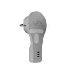 Wtyczka przyścienna płaska z/u 16A 2P+Z 230V szara WTPV-9