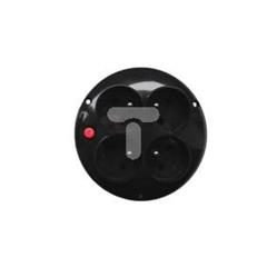Gniazdo do zwijaka bębnowego 4-krotne z/u czarne GO-40ZB-2