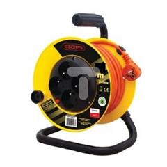 Przedłużacz bębnowy 4-gniazda z/u 15m /OMY 3x1/ mały bęben PZB1-40-15Y/1