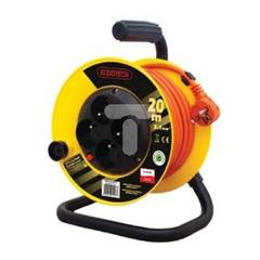 Przedłużacz bębnowy 4-gniazda z/u 20m /OMY 3x1/ mały bęben PZB1-40-20Y/1