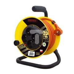 Przedłużacz bębnowy 4-gniazda z/u 20m /OMY 3x1,5/ mały bęben PZB1-40-20Y