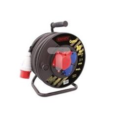 Przedłużacz bębnowy HARD 30m H05RR-F 5x2,5 IP44 2xGS + 1x16A/5P SPZ1-12-2,5-30G