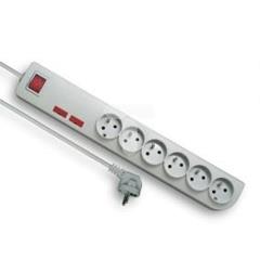 Przedłużacz przeciwprzepięciowy 6-gniazd z/u 3m biały PSF2-603