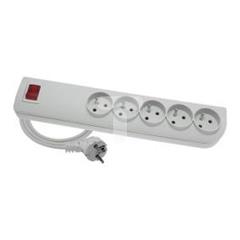 Przedłużacz przeciwprzepięciowy 5-gniazd z/u 3m biały PSF3-503