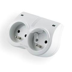 Rozgałęźnik przeciwprzepięciowy 2-gniazda z/u /+ diody sygnalizacyjne/ R-20F