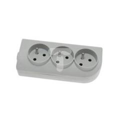 Rozgałęźnik do przedłużacza 3-gniazda z/u szary GN-30-9