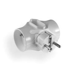 Rozgałęźnik wtyczkowy 2-gniazda z/u + 1-gniazdo b/u EURO R-201