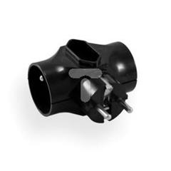 Rozgałęźnik wtyczkowy 2-gniazda z/u + 1-gniazdo b/u EURO czarny R-201-2