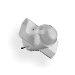 Rozgałęźnik wtyczkowy 2-gniazda b/u EURO z lapką diodową białą R-2L-1