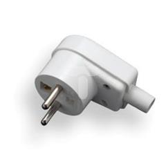 Wtyczka kątowa z/u 16A 250V biała /standard/ WT-20S