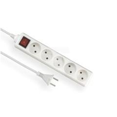Przedłużacz z wyłącznikiem ECONOMIC 5-gniazd b/u 5m /H05VV-F 2x1/ EPS-55W