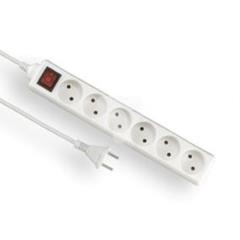Przedłużacz z wyłącznikiem ECONOMIC 6-gniazd b/u 3m /H05VV-F 2x1/ EPS-63W