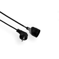 Przedłużacz ECONOMIC 1-gniazdo b/u 3m /H05VV-F 2x1/ czarny EPS-13-2