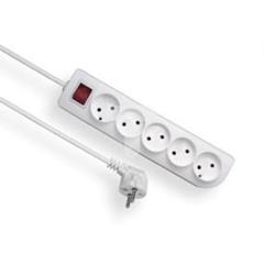 Przedłużacz z wyłącznikiem CLASSIC 5-gniazd b/u 2m /OMY 2x1/ PSN-52W