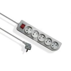 Przedłużacz z wyłącznikiem CLASSIC 5-gniazd z/u 3m /OMY 3x1/ szary PSN-503W-9