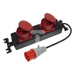 Przedłużacz warsztatowy 2-gniazda 16A/5P/400V 3m /H07RN-F 3x1,5/ PWP-33-3