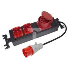 Przedłużacz warsztatowy 2-gniazda z/u +16A/5P/400V 5m /H07RN-F 3x1,5/ PWP-113-5