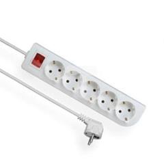 Przedłużacz z wyłącznikiem 5-gniazd z/u SCHUKO 5m /OMY 3x1/ PSCH-505W