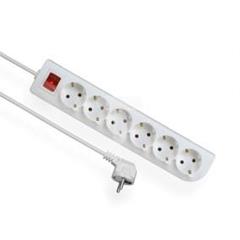 Przedłużacz z wyłącznikiem 6-gniazd z/u SCHUKO 3m /OMY 3x1/ PSCH-603W