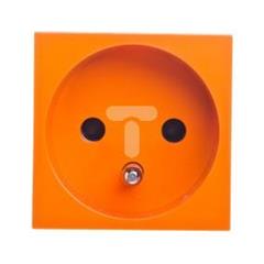 MOSAIC Gniazdo pojedyncze z/u 16A antybakteryjne pomarańczowe 077117