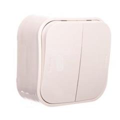 FORIX Łącznik schodowy podwójny 10AX kremowy 782436