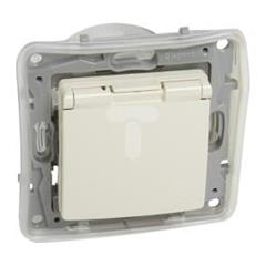 NILOE Gniazdo pojedyncze z/u IP44 16 A 250 V z przesłonami kremowe 764648