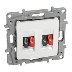 NILOE Gniazdo głośnikowe podwójne białe 764581