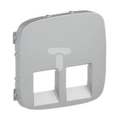 VALENA ALLURE Plakietka gniazda podwójnego 2xRJ11 kategorii 6 utp aluminium 755427